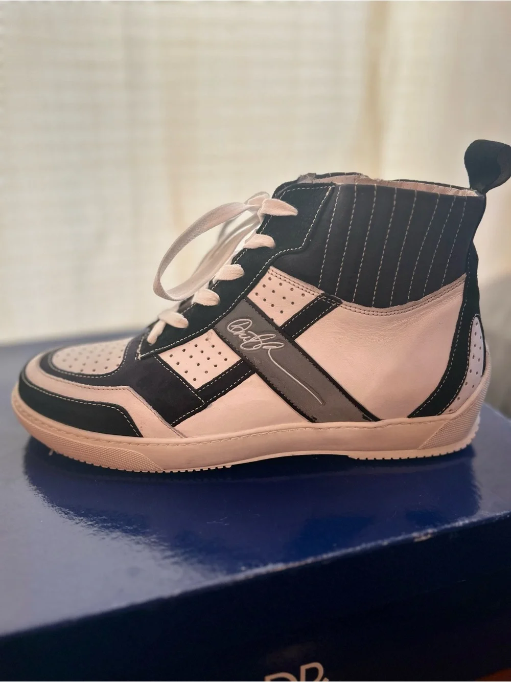 Donald J Pliner Mens Sport Boots Black/White